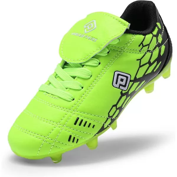imageDREAM PAIRS Boys Girls Soccer Football Cleats ShoesToddlerLittle KidBig KidNeonGreenBlack