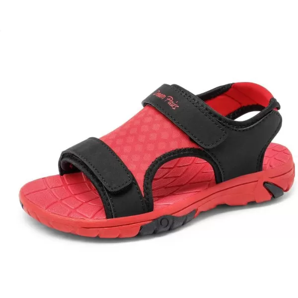 imageDREAM PAIRS Boys Girls Summer Casual Outdoor Athletic Sport Sandals ToddlerLittle KidBig KidBlackRed