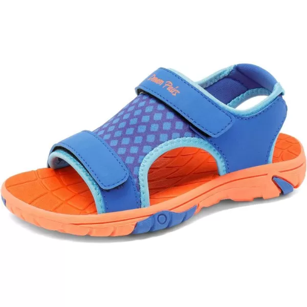 imageDREAM PAIRS Boys Girls Summer Casual Outdoor Athletic Sport Sandals ToddlerLittle KidBig KidRoyal BlueOrange