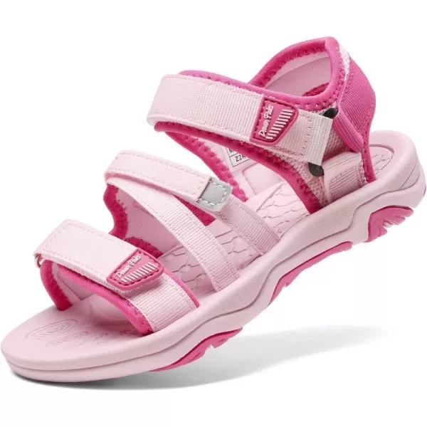 imageDREAM PAIRS Boys Girls Summer Outdoor Athletic Sport Sandals ToddlerLittle KidBig KidPinkHot Pink