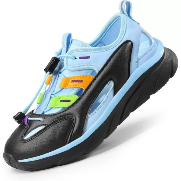 imageDREAM PAIRS Boys Girls Summer Outdoor Athletic Sport Sandals for LittleBig KidsBlueBlack