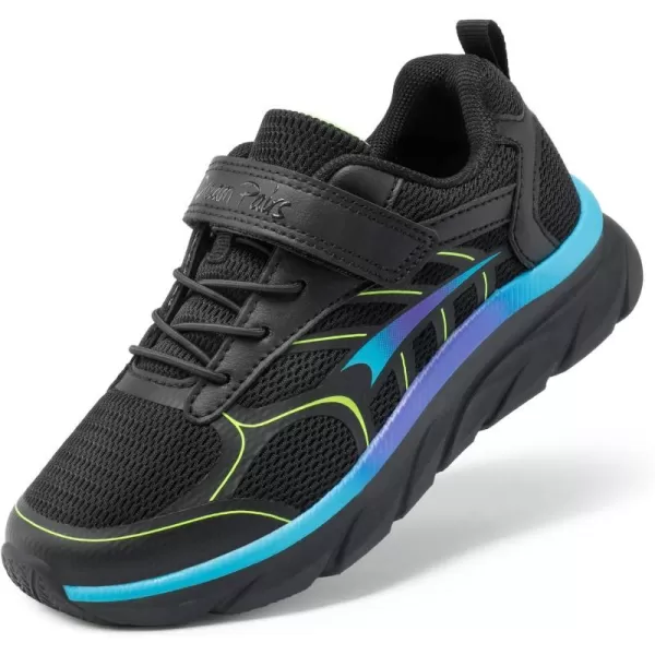 imageDREAM PAIRS Boys Girls Tennis Running Shoes Kids Breathable Athletic Sports Gym Sneakers for LittleBig KidBlackBlue