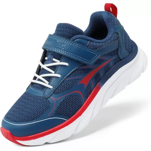 imageDREAM PAIRS Boys Girls Tennis Running Shoes Kids Breathable Athletic Sports Gym Sneakers for LittleBig KidNavyRed