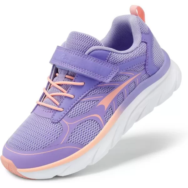 imageDREAM PAIRS Boys Girls Tennis Running Shoes Kids Breathable Athletic Sports Gym Sneakers for LittleBig KidPurplePink