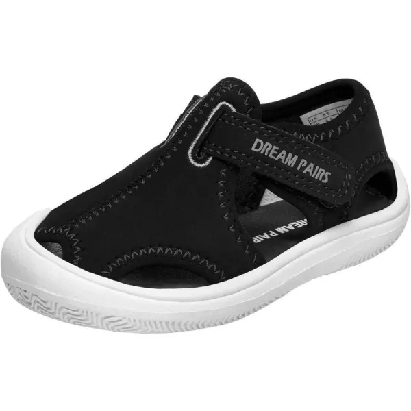 imageDREAM PAIRS Boys Girls ToddlerLittle Kid Closed Toe Summer Sandals Water ShoesBlack