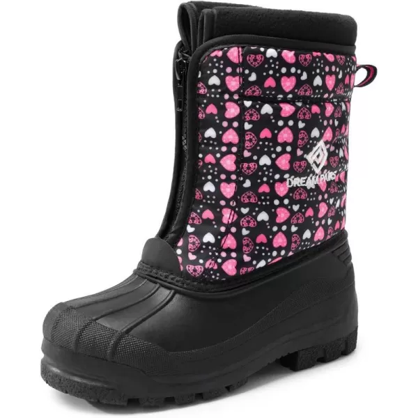 imageDREAM PAIRS Boys Girls Waterproof Winter Snow BootsBlackPink