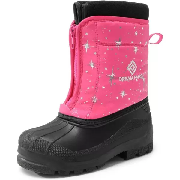 imageDREAM PAIRS Boys Girls Waterproof Winter Snow BootsFuchsiaMulti