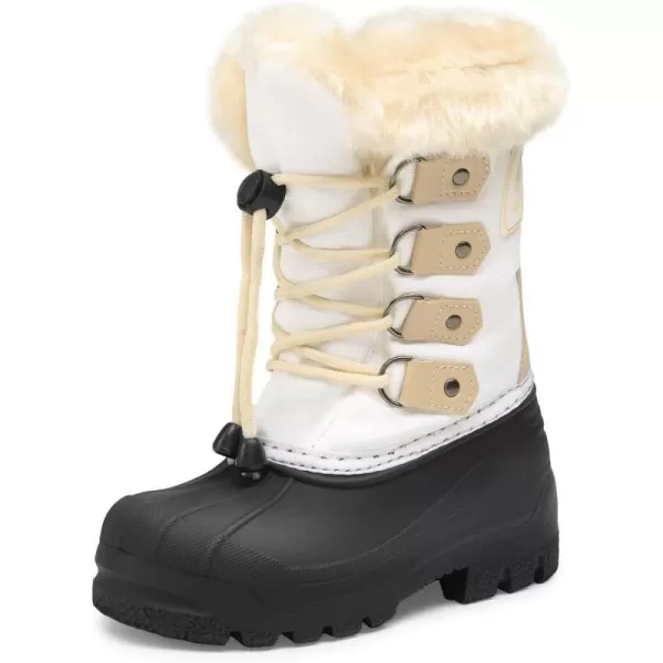 imageDREAM PAIRS Boys amp Girls Knee High Winter Snow Boots ToddlerLittle KidBig KidBeige Whitem
