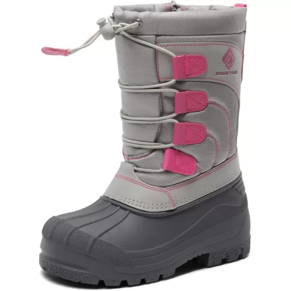 imageDREAM PAIRS Boys amp Girls Knee High Winter Snow Boots ToddlerLittle KidBig KidKnorthgrey Pink