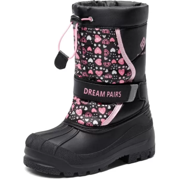 imageDREAM PAIRS Boys amp Girls Mid Calf Waterproof Winter Snow BootsKamickblack Pink
