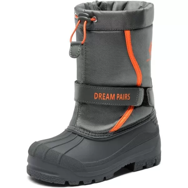 imageDREAM PAIRS Boys amp Girls Mid Calf Waterproof Winter Snow BootsKamickgrey