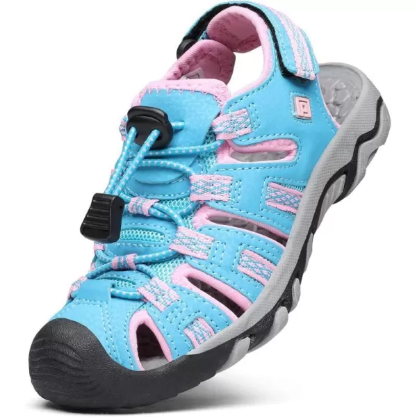 imageDREAM PAIRS Boys amp Girls ToddlerLittle KidBig Kid 160912K Outdoor Summer SandalsBabyBluePink