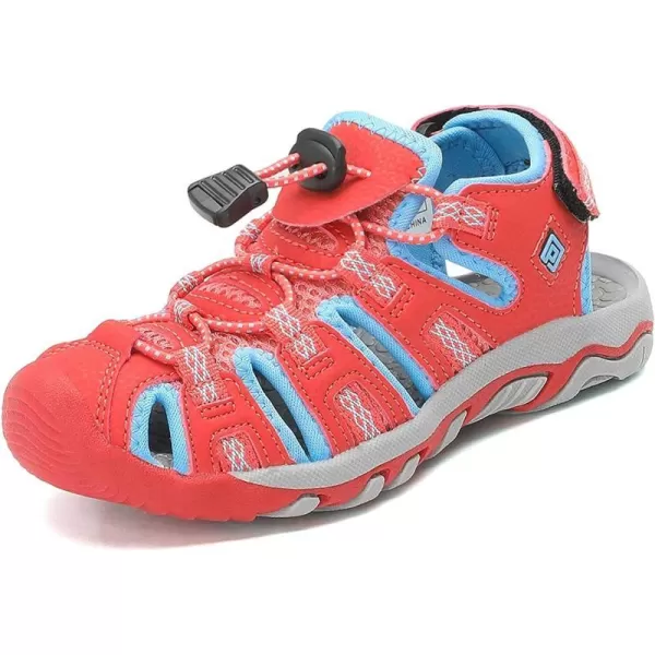 imageDREAM PAIRS Boys amp Girls ToddlerLittle KidBig Kid 160912K Outdoor Summer SandalsCoralMintLightGrey