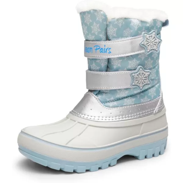 imageDREAM PAIRS Boys amp Girls ToddlerLittle KidBig Kid Ducko Ankle Winter Snow BootsLight BlueWhite