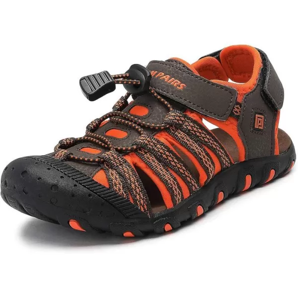 imageDREAM PAIRS Boys amp Girls ToddlerLittle KidBig Kid Outdoor Summer SandalsBrown Orange