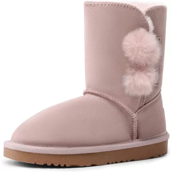 imageDREAM PAIRS Boys amp Girls ToddlerLittle KidBig Kid Winter Snow BootsPompompink