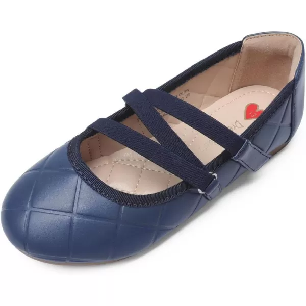 imageDREAM PAIRS Girls Ballerina Dress Shoes Flower Girl Mary Jane Ballet FlatsNavy