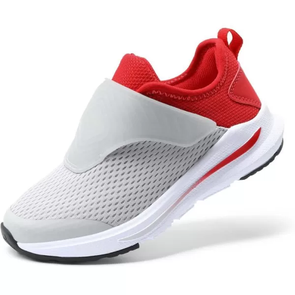 imageDREAM PAIRS Girls Boys Sneakers Kids Tennis Athletic Running Shoes for Little KidBig KidGreyRed
