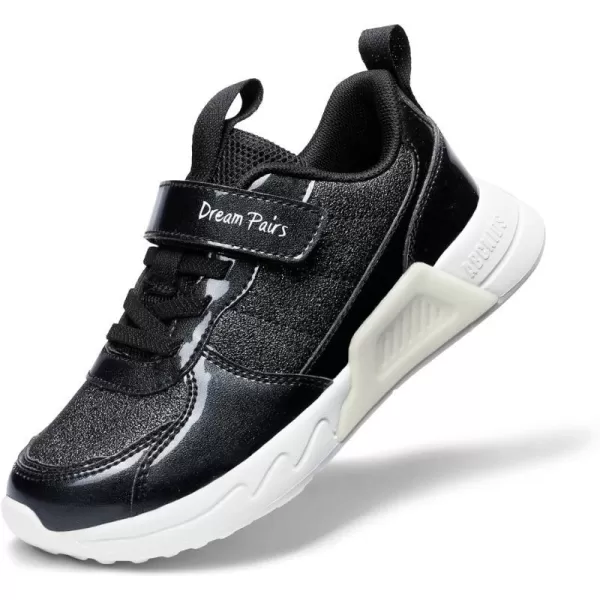 imageDREAM PAIRS Girls Boys Sneakers ToddlerLittle Kids Casual Lightweight Tennis Sneakers Walking Glitter ShoesBlack