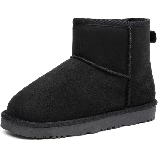 imageDREAM PAIRS Girls Boys Snow Boots Faux Fur Lined Kids Winter Ankle Shoes for ToddlerLittle KidBig KidBlack