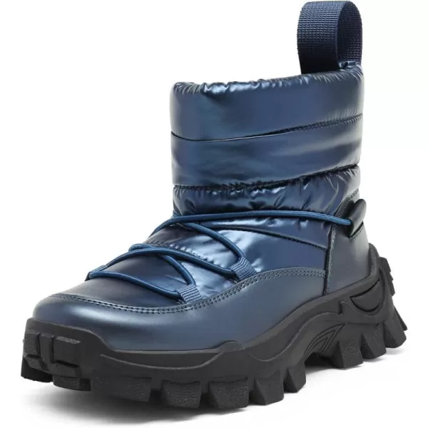 imageDREAM PAIRS Girls Boys Snow Boots Slip Resistant Outdoor Warm Ankle Winter Shoes ToddlerLittle KidDarkBlue