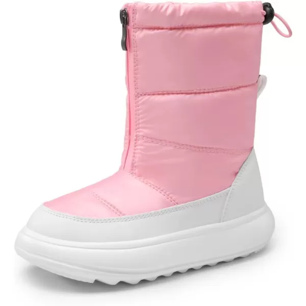 imageDREAM PAIRS Girls Boys Snow Foldable Boots Shaft Lightweight Mid Calf Winter Shoes for LittleBig KidPink
