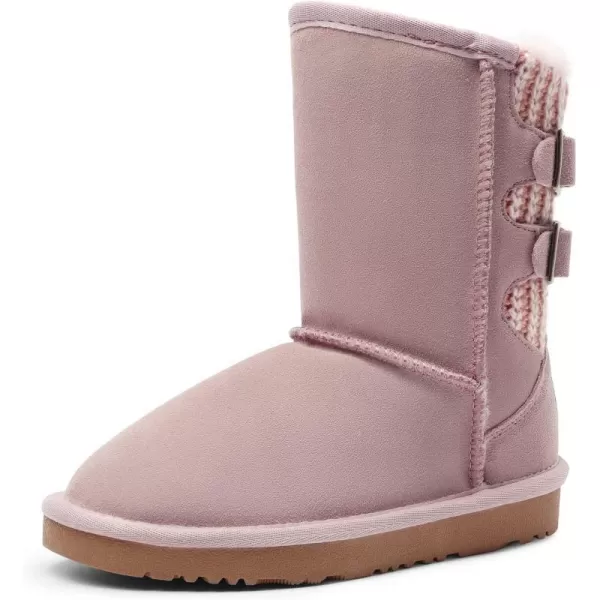 imageDREAM PAIRS Girls Boys Winter Boots Faux Fur Lined Mid Calf Kids Snow Tall Shoes for Little KidBig KidPink