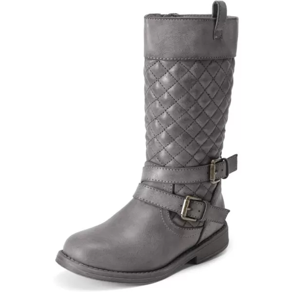 imageDREAM PAIRS Girls Knee High Fashion Riding BootsGrey