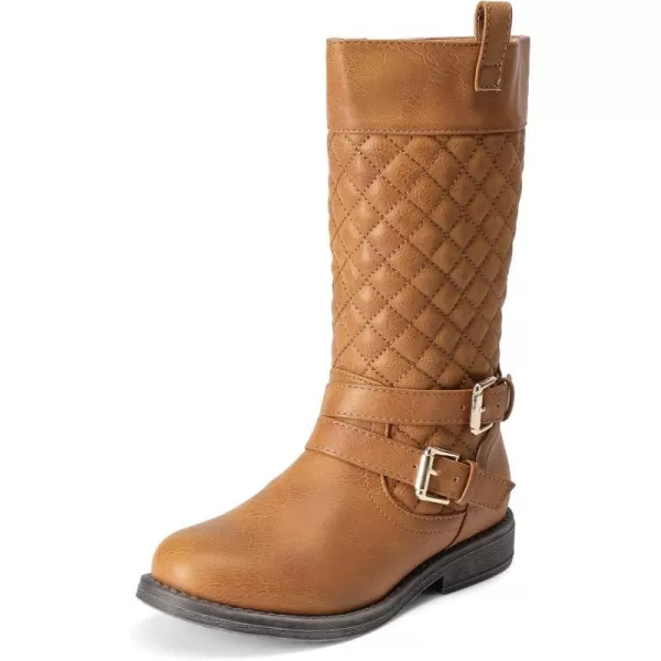 imageDREAM PAIRS Girls Knee High Fashion Riding BootsTan