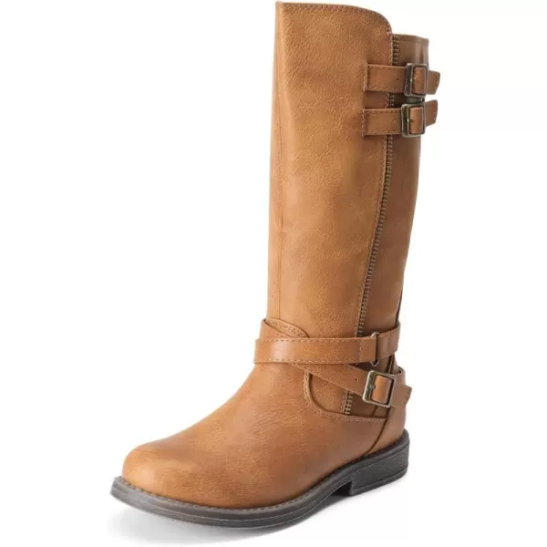 imageDREAM PAIRS Girls Knee High Fashion Riding BootsTan03