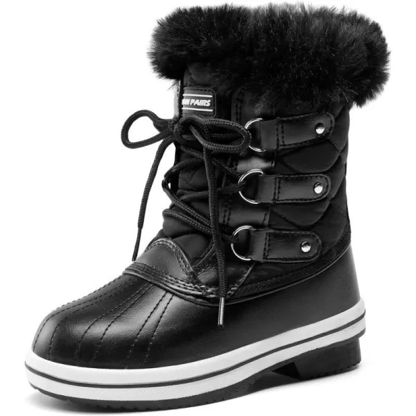 imageDREAM PAIRS Girls MidCalf Winter Snow Boots for Little KidsBig KidsBlack