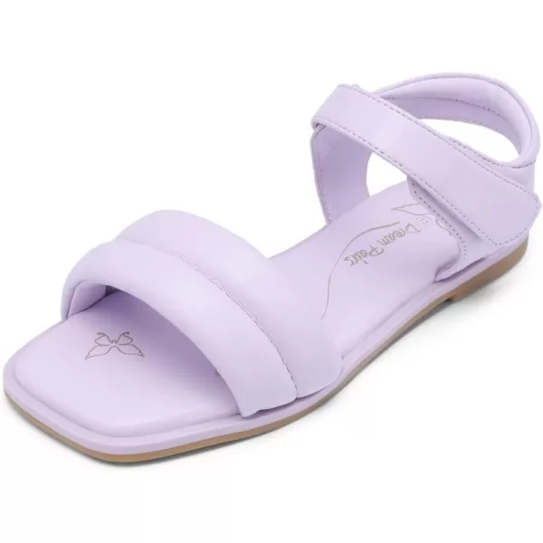 imageDREAM PAIRS Girls Sandals Cozy Open Toe Casual Summer Shoes Little KidBig KidPurple