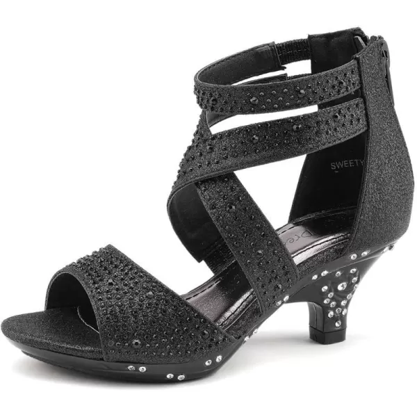 imageDREAM PAIRS Girls Sandals Low Heel Dress Pump SandalsBlack2