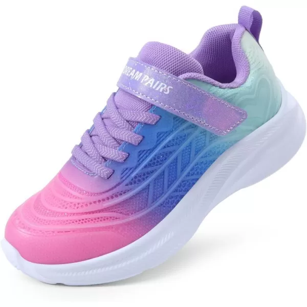 imageDREAM PAIRS Girls Shoes Tennis Athletic Lightweight Shoes Kids Running Sneakers for LittleBig KidsPinkBlueGreen