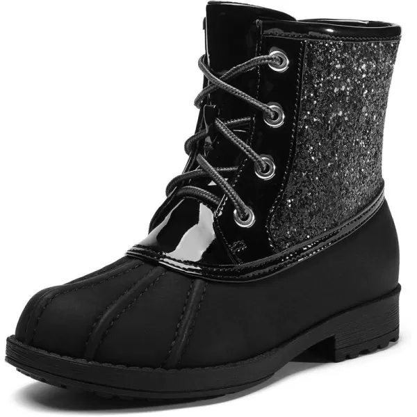imageDREAM PAIRS Girls Side Zipper Glitter Ankle BootsToddlerLittle KidBig KidBlack