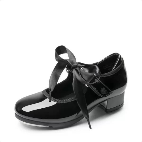 imageDREAM PAIRS Girls Tap Shoes Easy Strap Dance Shoes Girls Mary Jane Flats for ToddlerLittle KidBig KidBlackpat