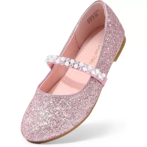 imageDREAM PAIRS Girls ToddlerLittle KidBig Kid Serena100 Mary Jane Ballerina Flat ShoesPink
