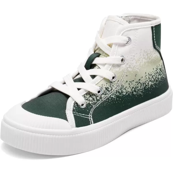 imageDREAM PAIRS Kids Little Boys Girls Hi Sneakers Canvas High Top Shoes Casual Walking ShoesGreenWhite