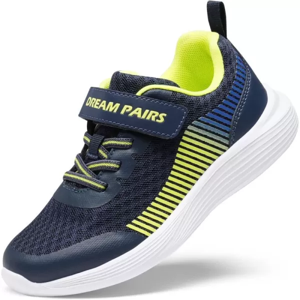 imageDREAM PAIRS Kids Shoes Boys Girls Lightweight Tennis Running Sports Athletic SneakersDark BlueGreen
