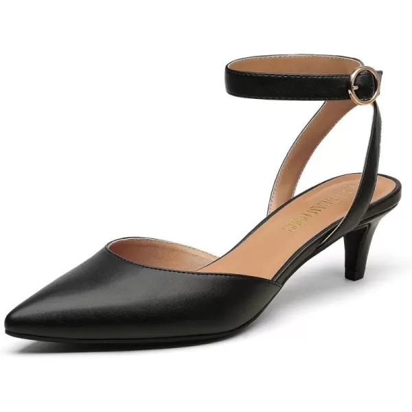 imageDREAM PAIRS Low Heels for Women Wedding Dress Closed Toe Pump ShoesBlack