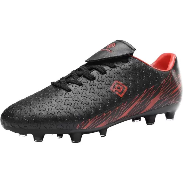 imageDREAM PAIRS Mens Firm Ground Soccer Cleats ShoesBlackRed