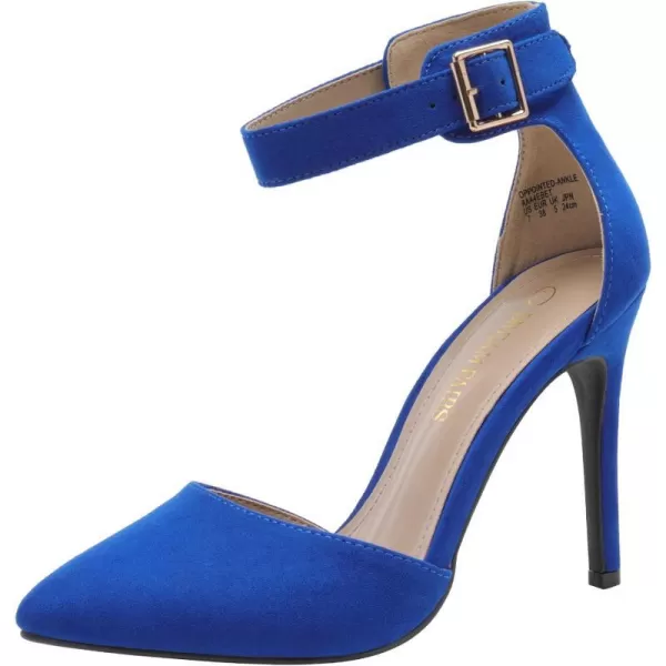 imageDREAM PAIRS OppointedAnkle Womens Pointed Toe Ankle Strap DOrsay High Heel Stiletto Pumps ShoesRoyalBlue