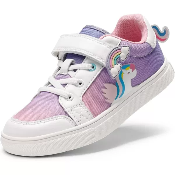 imageDREAM PAIRS Toddler Boys Girls Sneakers Little Kids Casual Walking ShoesRainbowWhite