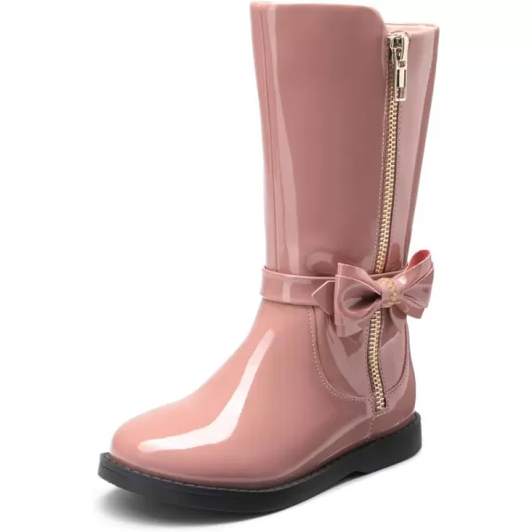 imageDREAM PAIRS Toddler Girls Mid Calf Boots Side Zipper Riding ShoesPinkPat