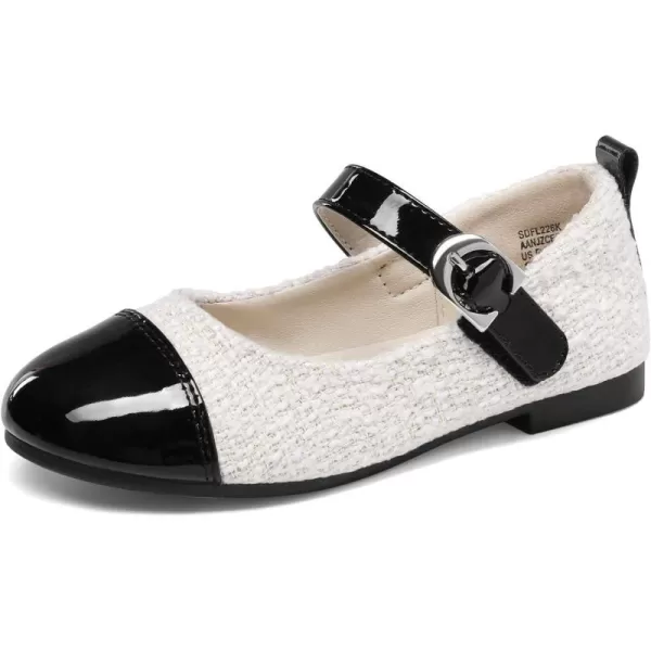 imageDREAM PAIRS Toddler Little Girl Mary Jane Ballet Flats Dress ShoesWhiteBlack