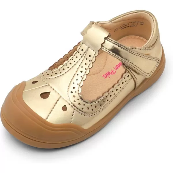 imageDREAM PAIRS Toddler Little Girls Mary Jane School Uniform Dress Shoes TStrap Ballet FlatsGold