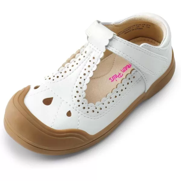 imageDREAM PAIRS Toddler Little Girls Mary Jane School Uniform Dress Shoes TStrap Ballet FlatsWhite