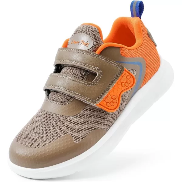 imageDREAM PAIRS Toddler Shoes Boys Girls Kids Tennis Athletic Running Walking Cute SneakersBrownOrange