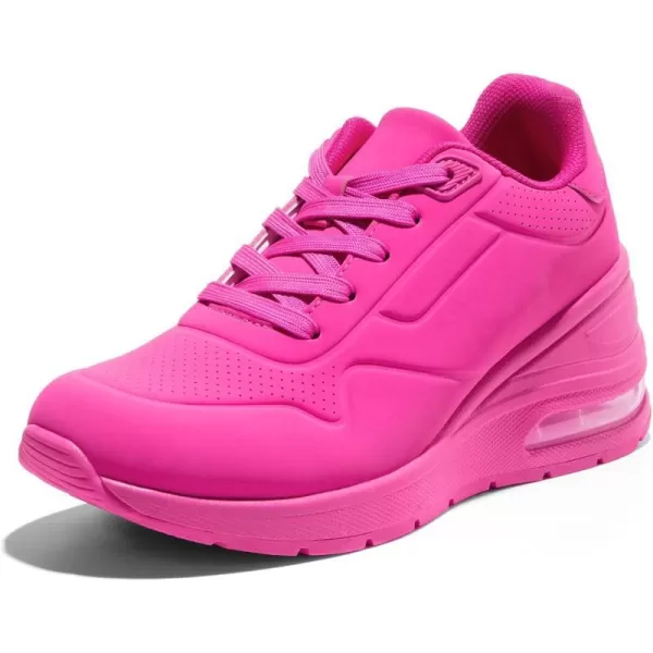 imageDREAM PAIRS Women Platform Wedge Walking Chunky Shoes High Heel Air Cushion Casual Fashion SneakerHot Pink