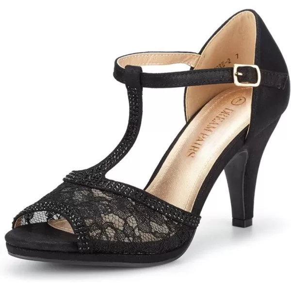 imageDREAM PAIRS Womens Amore Fashion Stilettos Open Toe Pump Heel SandalsBlack2